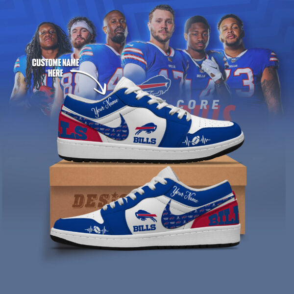 [SPECIAL OFFER] NEW CUSTOMIZED NFL03 BFB BUFFALO BILLS AIR JORDAN LOW SHOES