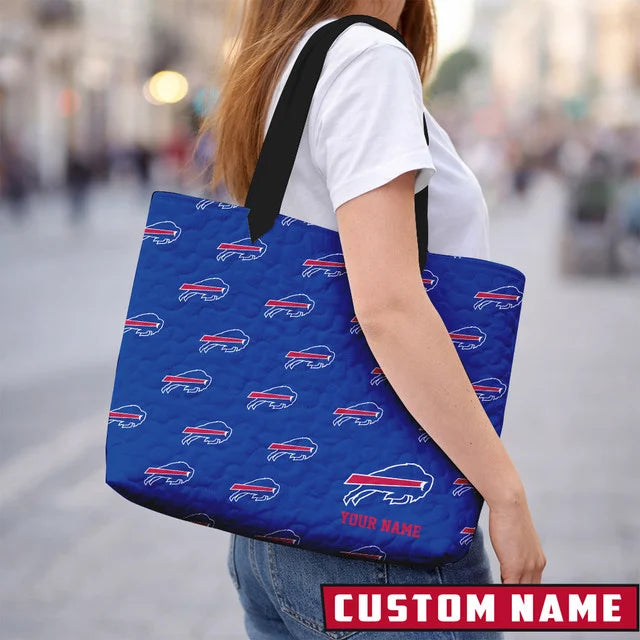 LIMITED EDITION - NEW CUSTOMIZED NFL03 BF BILLS QUILTED TOTE BAG