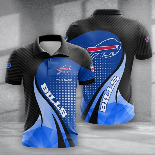 LIMITED EDITION - NEW CUSTOMIZED NFL03 BFB BUFFALO BILLS POLO, T-SHIRT & SHORT PANTS SET