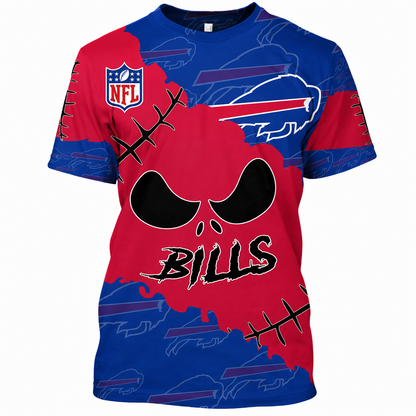 LIMITED EDITION - NEW CUSTOMIZED NFL03 BFB BUFFALO BILLS HALLOWEEN SKULL APPAREL FOR FANS