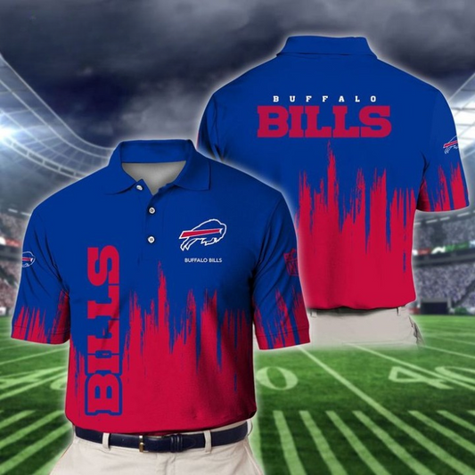 LIMITED EDITION - NEW CUSTOMIZED NFL03 BFB BUFFALO BILLS POLO SHIRT
