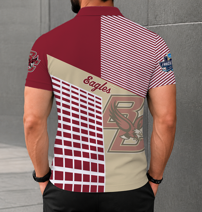 LIMITED EDITION - NEW CUSTOMIZED NCAA MFF03 BOE BOSTON COLLEGE EAGLES POLO SHIRT