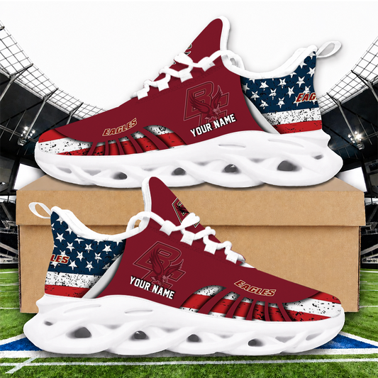 [FAN FAVORITE] NEW CUSTOMIZED NCAA MFF03 BOE BOSTON COLLEGE EAGLES UNISEX CLUNKY SNEAKERS
