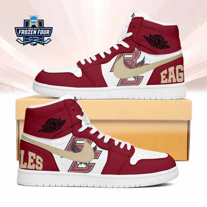 LIMITED EDITION - NEW CUSTOMIZED NCAA MFF03 BOE BOSTON COLLEGE EAGLES AIR JORDAN SNEAKERS