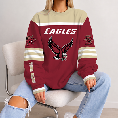 [FAN FAVORITE] NEW CUSTOMIZED NCAA MFF03 BOE BOSTON COLLEGE EAGLES UNISEX SWEATSHIRT