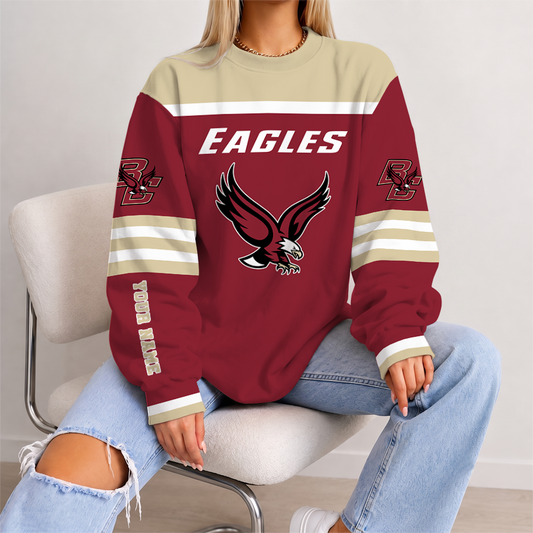 [FAN FAVORITE] NEW CUSTOMIZED NCAA MFF03 BOE BOSTON COLLEGE EAGLES UNISEX SWEATSHIRT