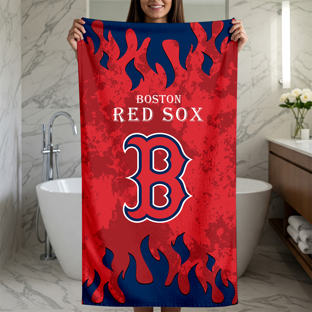 LIMITED EDITION - NEW CUSTOMIZED MLB03 BRS BOSTON RED SOX BEACH TOWEL FOR FAN