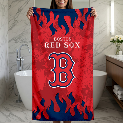 LIMITED EDITION - NEW CUSTOMIZED MLB03 BRS BOSTON RED SOX BEACH TOWEL FOR FAN