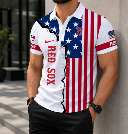 LIMITED EDITION - NEW CUSTOMIZED MLB03 BRS BOSTON RED SOX POLO SHIRT, ZIP POLO SHIRT & T-SHIRTS