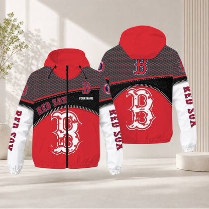 LIMITED EDITION - NEW CUSTOMIZED MLB03 BRS BOSTON RED SOX WINDBREAKER JACKET