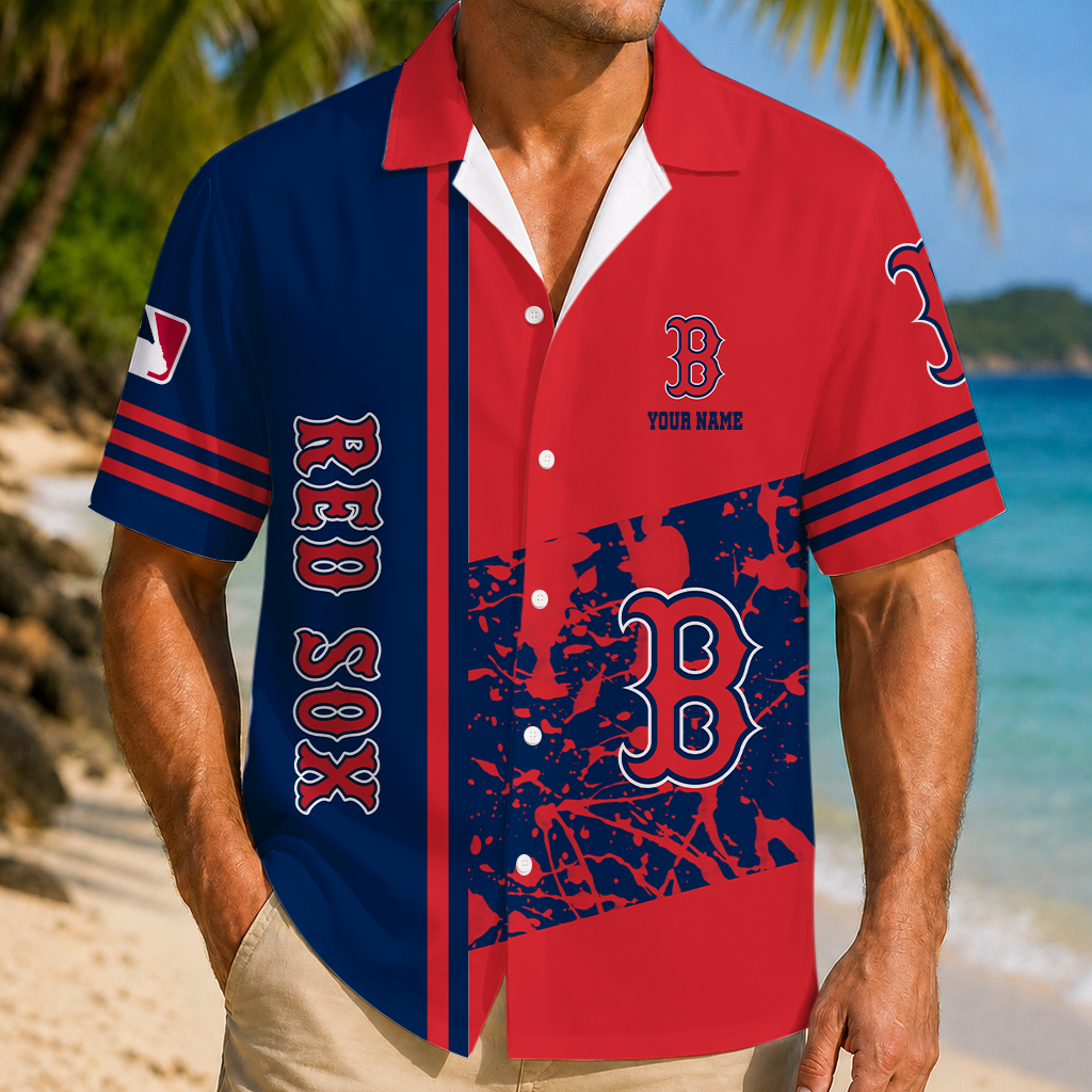 LIMITED EDITION - NEW CUSTOMIZED MLB03 BRS BOSTON RED SOX UNISEX HAWAIIAN SHIRT