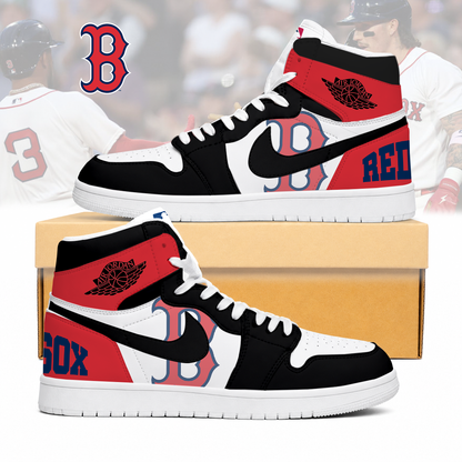 LIMITED EDITION - NEW CUSTOMIZED MLB03 BRS BOSTON RED SOX AIR JORDAN SNEAKERS
