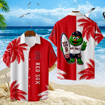 LIMITED EDITION - NEW CUSTOMIZED MLB03 BRS BOSTON RED SOX UNISEX HAWAIIAN SHIRT