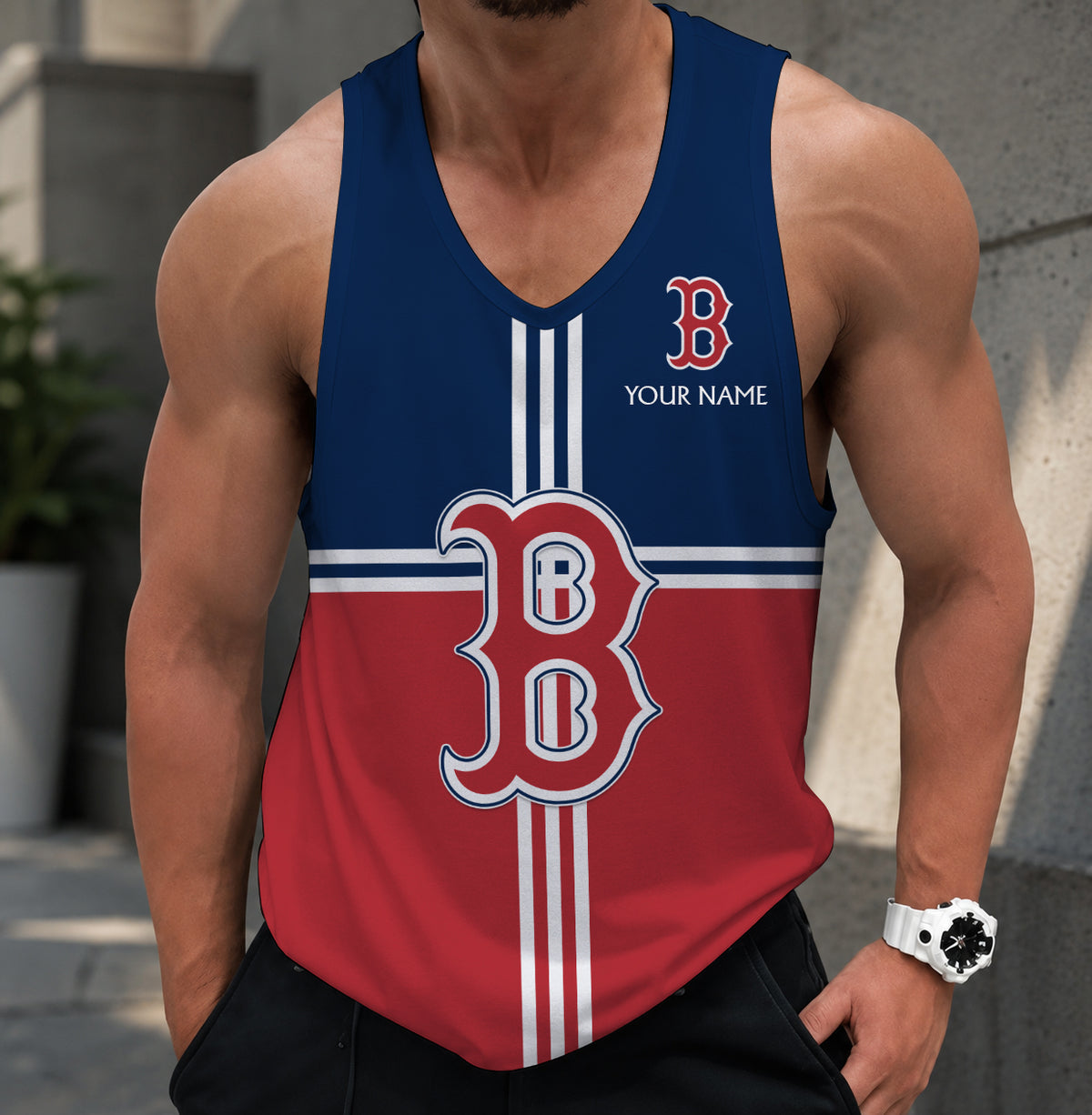 LIMITED EDITION - NEW CUSTOMIZED MLB03 BOSTON RED SOX UNISEX TANK TOP