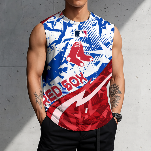LIMITED EDITION - NEW CUSTOMIZED MLB03 BRS BOSTON RED SOX TANKTOP & GYM SHIRT