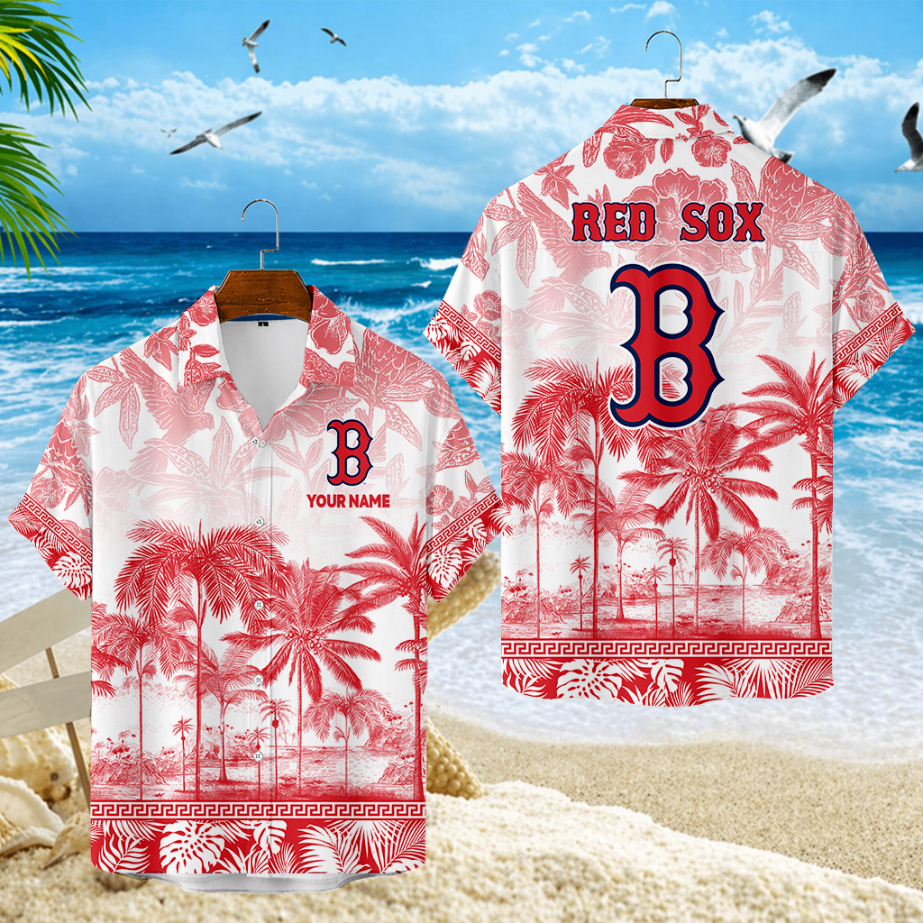 LIMITED EDITION - NEW CUSTOMIZED MLB03 BRS BOSTON RED SOX UNISEX HAWAIIAN SHIRT
