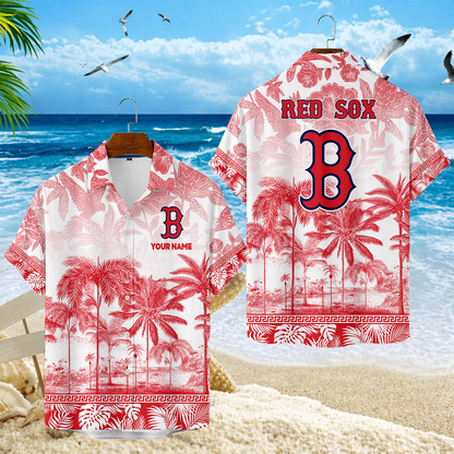 LIMITED EDITION - NEW CUSTOMIZED MLB03 BRS BOSTON RED SOX UNISEX HAWAIIAN SHIRT