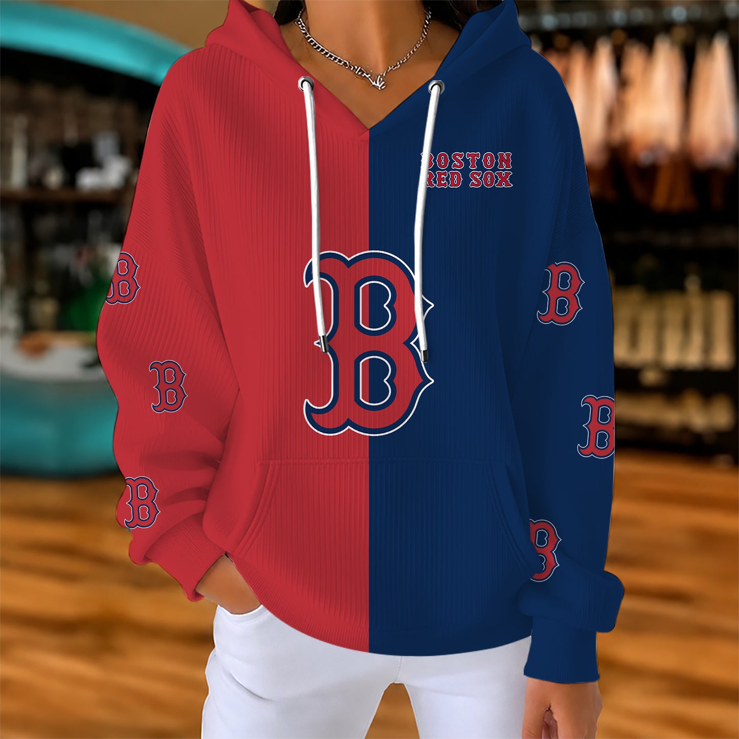 [FLASH SALE] NEW CUSTOMIZED MLB03 BRS BOSTON RED SOX RIBBED HOODIE & SWEATSHIRT