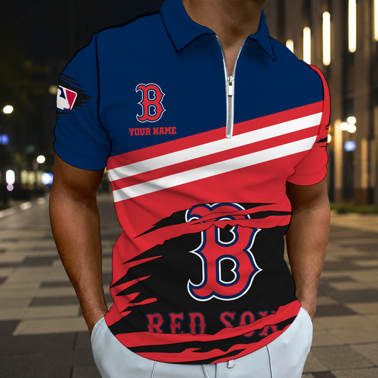 EXCLUSIVE EDITION - NEW CUSTOMIZED MLB03 BRS BOSTON RED SOX T-SHIRT, POLO SHIRT, ZIP POLO SHIRT, SWEATSHIRT, HOODIE & ZIP HOODIE