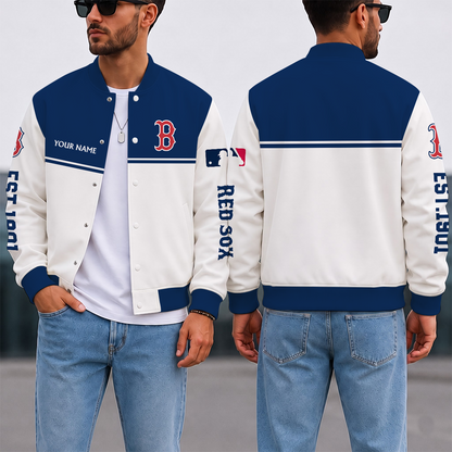 SPECIAL EDITION - NEW CUSTOMIZED MLB03 MLB03 BRS BOSTON RED SOX VARSITY & BASEBALL JACKET