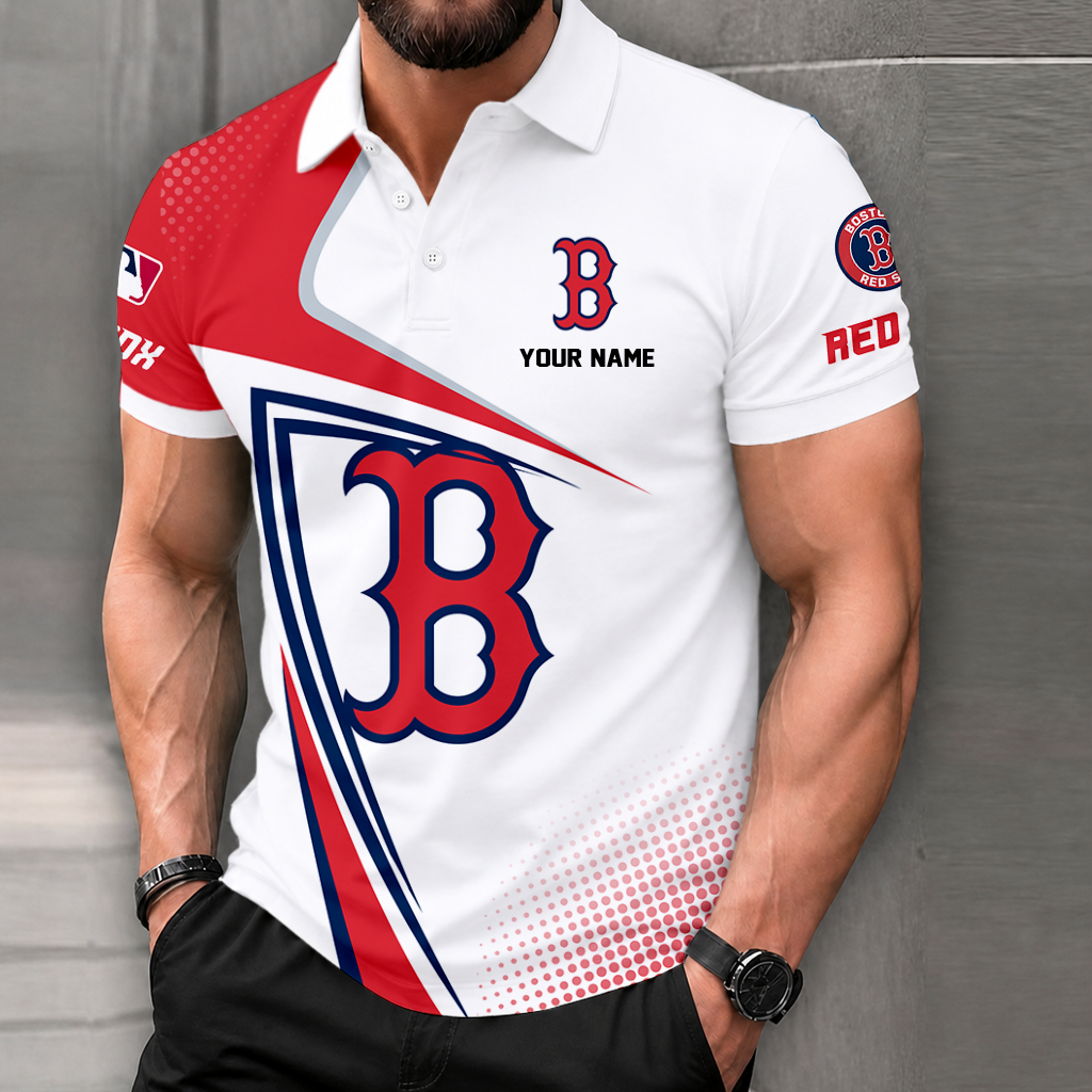 LIMITED EDITION - NEW CUSTOMIZED MLB03 BRS BOSTON RED SOX POLO SHIRT, ZIP POLO SHIRT & T-SHIRTS