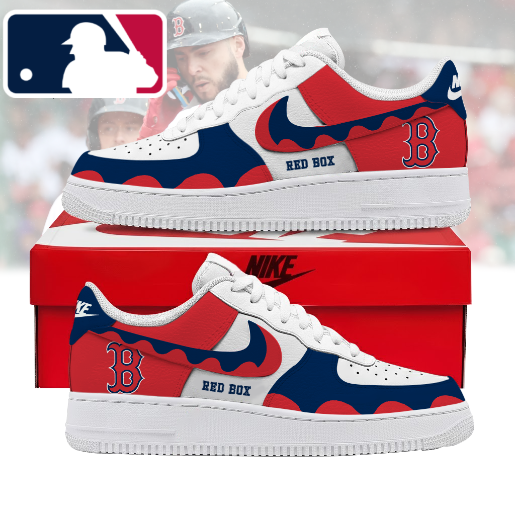 FINAL CLEARANCE - NEW CUSTOMIZED MLB03 BRS BOSTON RED SOX AF1 SHOES