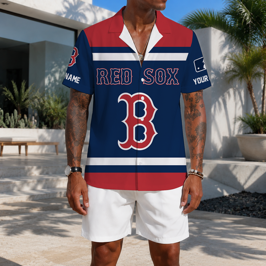 LIMITED EDITION - NEW CUSTOMIZED MLB03 BRS BOSTON RED SOX UNISEX HAWAIIAN SHIRT