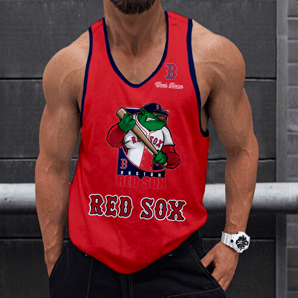LIMITED EDITION - NEW CUSTOMIZED MLB03 BOSTON RED SOX UNISEX TANK TOP
