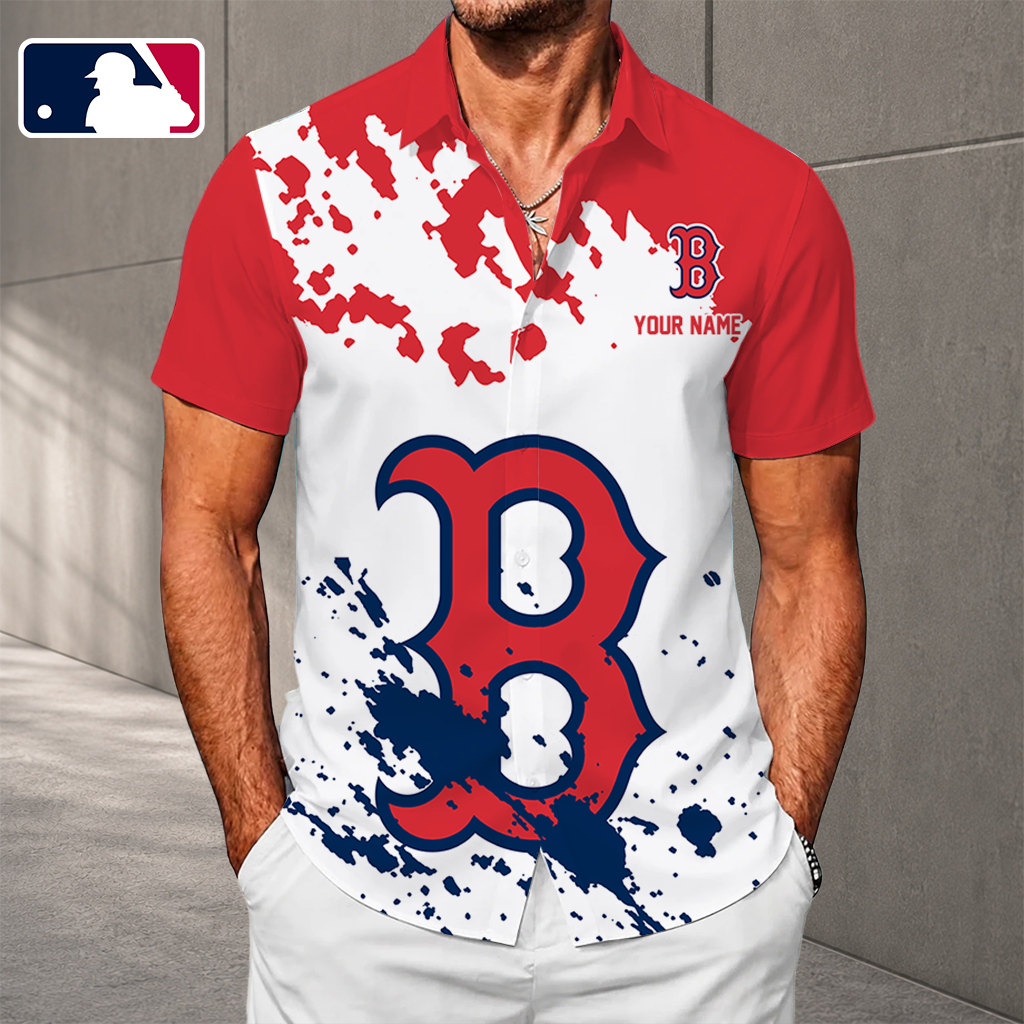 LIMITED EDITION - NEW CUSTOMIZED MLB03 BRS BOSTON RED SOX UNISEX HAWAIIAN SHIRT