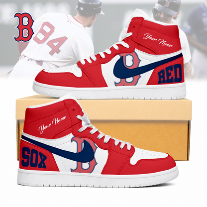 LIMITED EDITION - NEW CUSTOMIZED MLB03 BRS BOSTON RED SOX AIR JORDAN SNEAKERS
