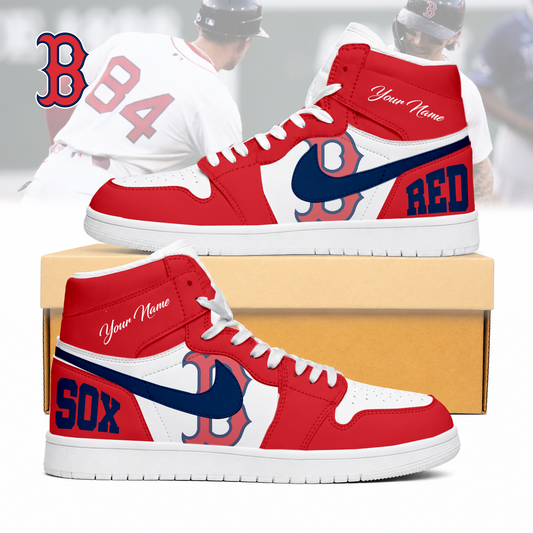LIMITED EDITION - NEW CUSTOMIZED MLB03 BRS BOSTON RED SOX AIR JORDAN SNEAKERS
