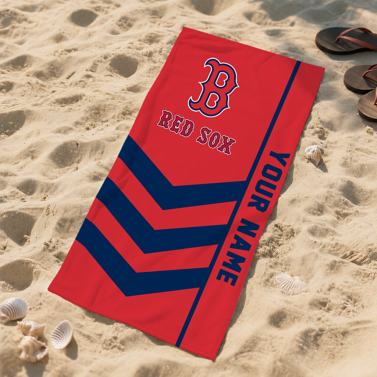 LIMITED EDITION - NEW CUSTOMIZED MLB03 BRS BOSTON RED SOX BEACH TOWEL FOR FAN