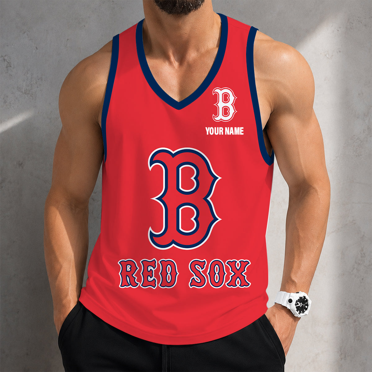 SPECIAL EDITION - NEW CUSTOMIZED MLB03 BOSTON RED SOX UNISEX TANK TOP