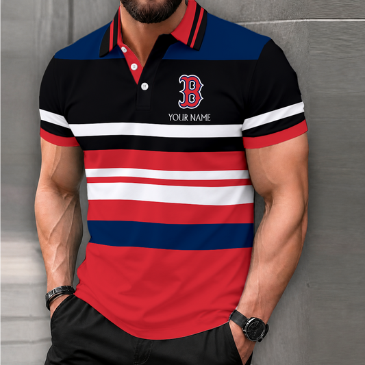 LIMITED EDITION - NEW CUSTOMIZED MLB03 BRS BOSTON RED SOX POLO SHIRT, ZIP POLO SHIRT & T-SHIRTS