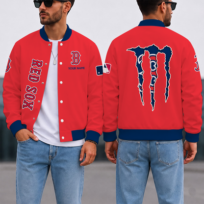 SPECIAL EDITION - NEW CUSTOMIZED MLB03 MLB03 BRS BOSTON RED SOX VARSITY & BASEBALL JACKET