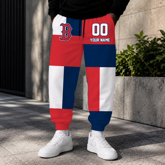 ELITE EDITION - NEW CUSTOMIZED MLB03 BRS BOSTON RED SOX SWEATPANTS