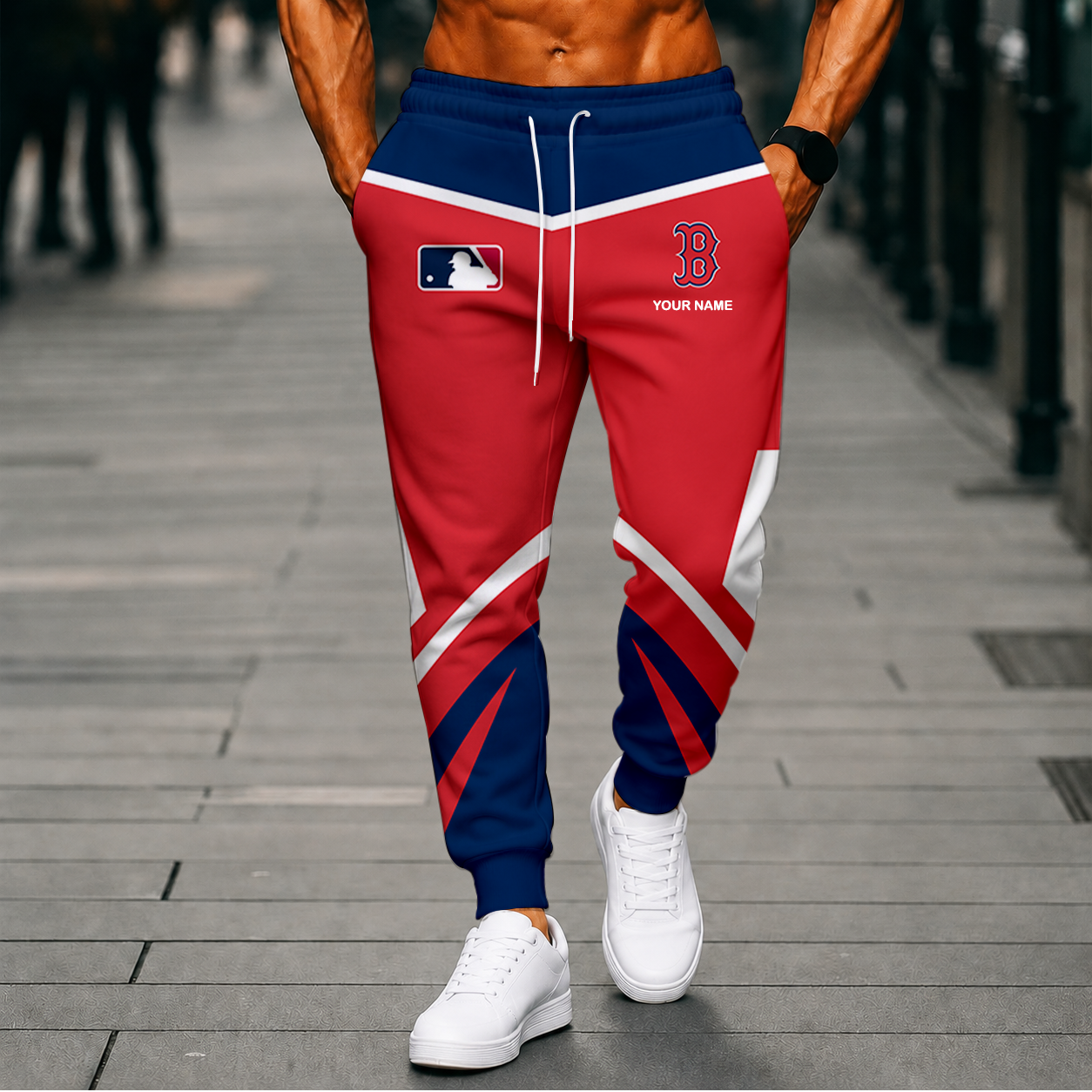 LIMITED EDITION - NEW CUSTOMIZED MLB03 BRS BOSTON RED SOX SWEATPANTS