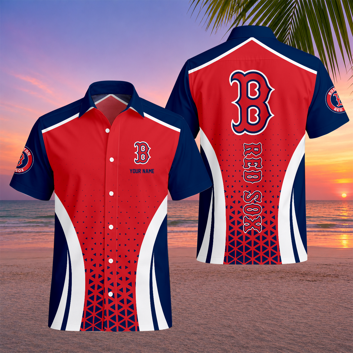 LIMITED EDITION - NEW CUSTOMIZED MLB03 BRS BOSTON RED SOX UNISEX HAWAIIAN SHIRT