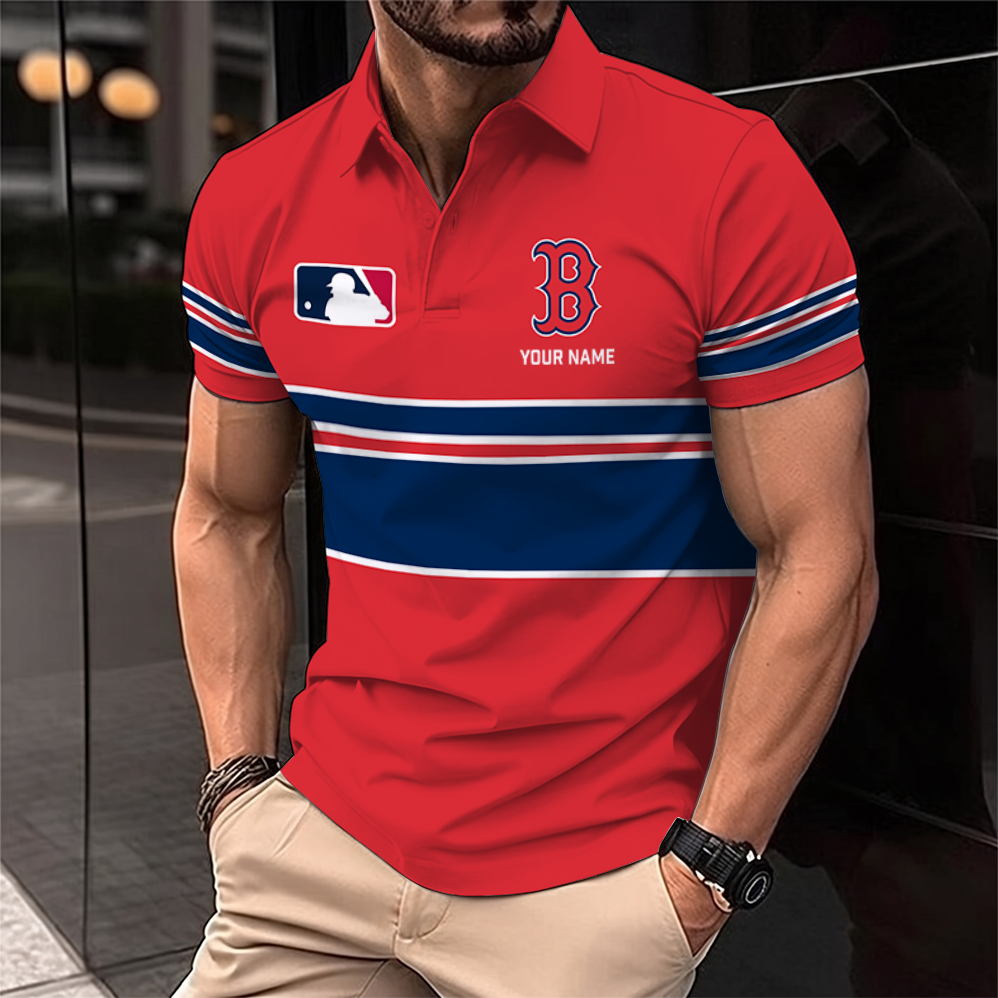 [FLASH SALE] NEW CUSTOMIZED MLB03 BRS BOSTON RED SOX POLO SHIRT