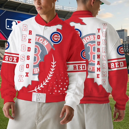 LIMITED EDITION - NEW CUSTOMIZED MLB03 MLB03 BRS BOSTON RED SOX VARSITY & BASEBALL JACKET
