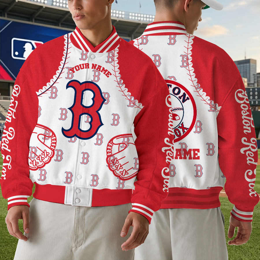 LIMITED EDITION - NEW CUSTOMIZED MLB03 MLB03 BRS BOSTON RED SOX VARSITY & BASEBALL JACKET