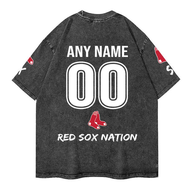 [FLASH SALE] NEW CUSTOMIZED MLB03 BRS BOSTON RED SOX MULTICOLOR WASHED TEE