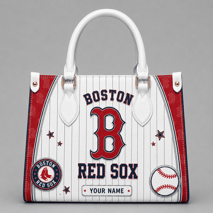 [FLASH SALE] NEW CUSTOMIZED MLB03 BRS BOSTON RED SOX LEATHER HANDBAG