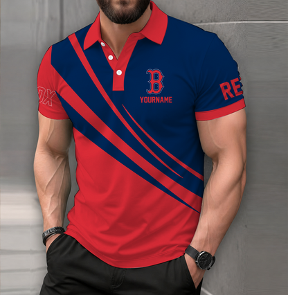LIMITED EDITION - NEW CUSTOMIZED MLB03 BRS BOSTON RED SOX POLO SHIRT
