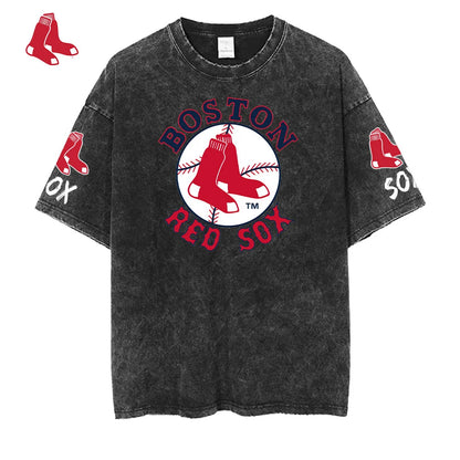 [FLASH SALE] NEW CUSTOMIZED MLB03 BRS BOSTON RED SOX MULTICOLOR WASHED TEE