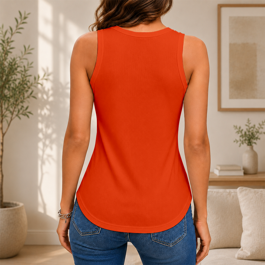 [FAN FAVORITE] NEW CUSTOMIZED WNBA03 CTS CONNECTICUT SUN WOMEN'S V-NECK TANK TOP