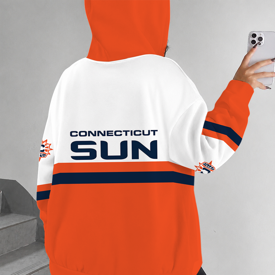 [FAN FAVORITE] NEW CUSTOMIZED WNBA03 CTS CONNECTICUT SUN ZIP HOODIE
