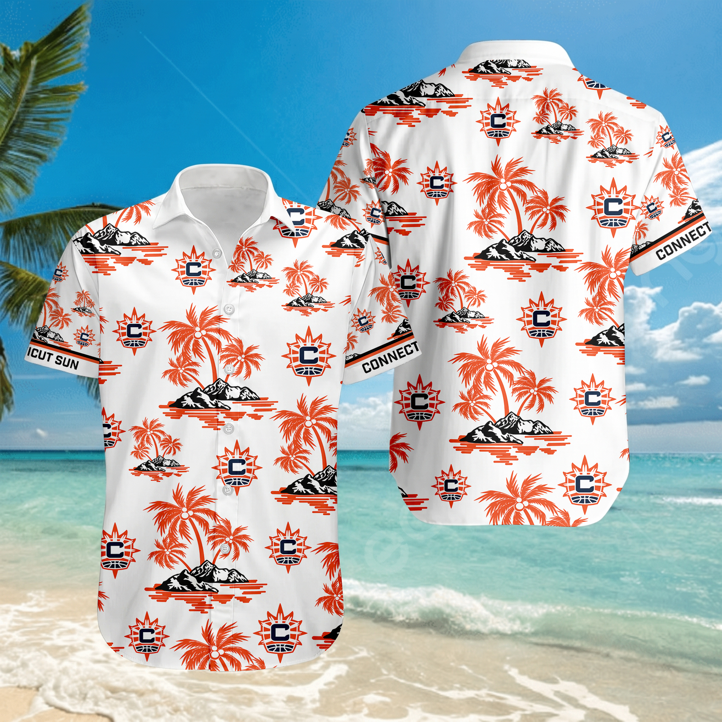 ENDING TODAY - NEW CUSTOMIZED WNBA03 CTS CONNECTICUT SUN UNISEX HAWAIIAN SHIRT