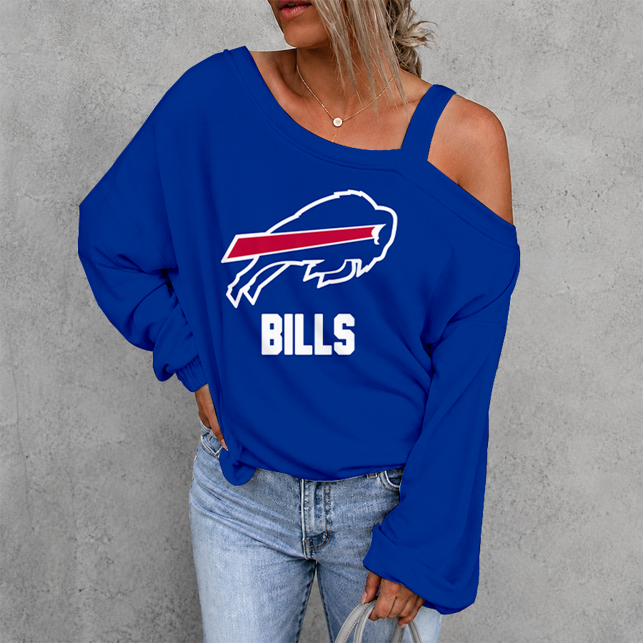 [SPECIAL OFFER] NEW CUSTOMIZED NFL03 BFB BUFFALO BILLS DROP SHOULDER SWEATSHIRT
