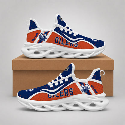 VIRAL EDITION - NEW CUSTOMIZED NHL03 EMO EDMONTON OILERS CLUNKY SNEAKERS